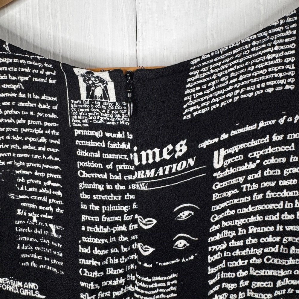 Reformation + Net Sustain Noha Printed Crepe Mini Dress - Black - Picture 8 of 11